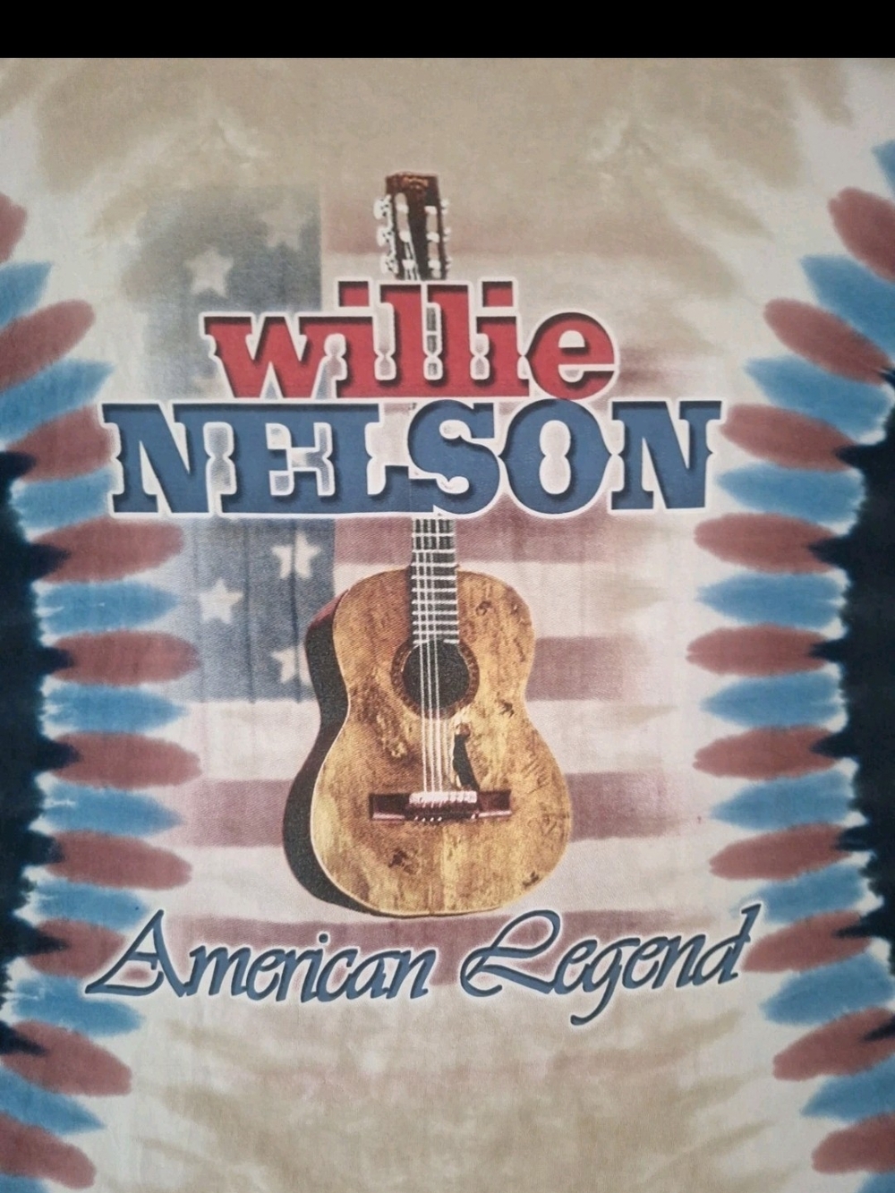 Vintage Willie Nelson Shirt XXL Liquid Blue Tie Dye American Legend Made in USA - Picture 4 of 8